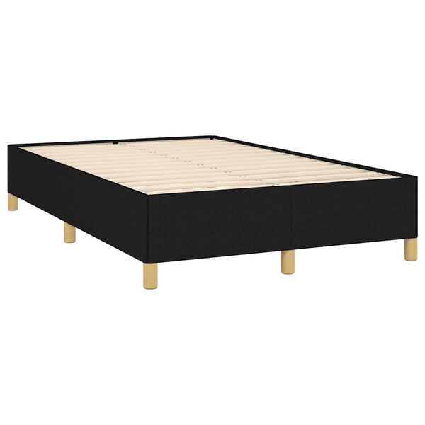 vidaXL Box spring postelja z vzmetnico črna 120x190 cm blago