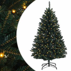vidaXL Umetno Zložljivo Božično Drevo 120 cm 150 LED Toplo bela PVC