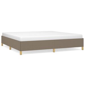 vidaXL Posteljni okvir brez vzmetnice taupe 200x200 cm blago