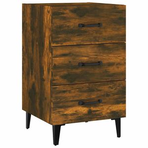 vidaXL Nočna omarica dimljeni hrast 40x40x66 cm inženirski les