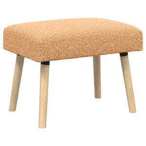 vidaXL klop Enobarvno Bež 60 x 40 x 45 cm Boucl&eacute;