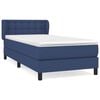 vidaXL Box spring postelja z vzmetnico modra 80x200 cm blago