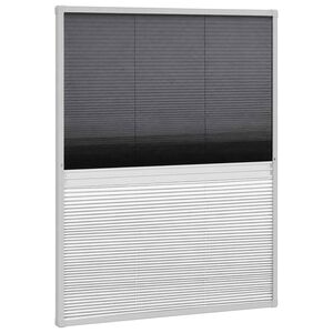 vidaXL Plise komarnik za okna aluminij 60x80 cm s senčilom