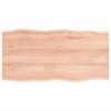 vidaXL Mizna plo&scaron;ča svetlo rjava 80x40x2 cm obdelana trdna hrastovina