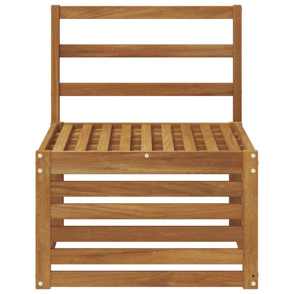 vidaXL Srednji zunanji kavč Masiven les akacije Naravna