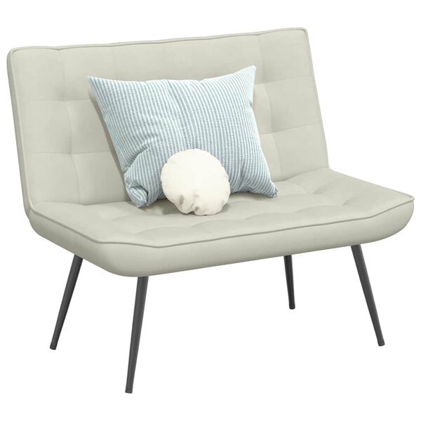 vidaXL klop smetana 110x74x84 cm žamet