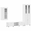 vidaXL Komplet TV omaric FLORIN 3 pcs Visok sijaj bela Konstruiran les