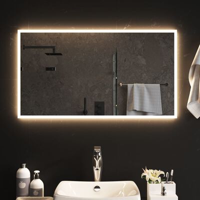 vidaXL LED kopalniško ogledalo 50x90 cm