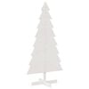 vidaXL Lesena novoletna jelka za okras bela 150 cm trdna borovina