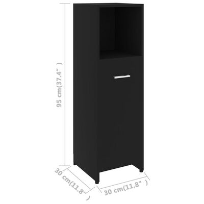 vidaXL Komplet kopalniškega pohištva 4-delni črne barve