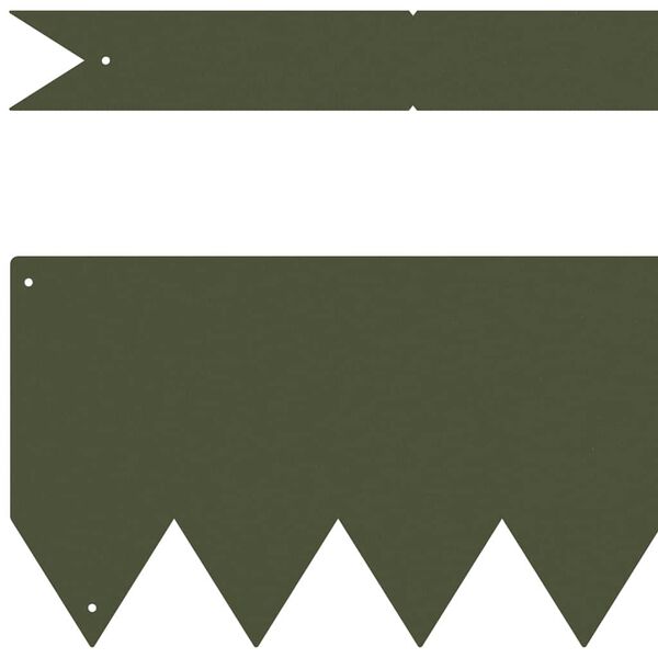 vidaXL Robovi trave 10 pcs Oljčno zelena 100 x 0,05 x 20 cm Medenina