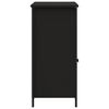 vidaXL Komoda črna 100x35x75 cm inženirski les