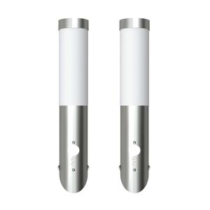 2 Stenski Svetilki iz Nerjavečega Jekla z Detektorjem Gibanja