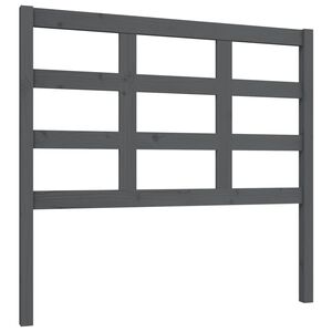 vidaXL Posteljno vzglavje sivo 105,5x4x100 cm trdna borovina