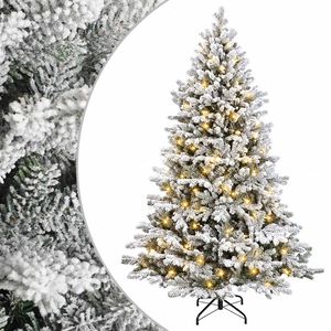 vidaXL Umetno Zložljivo Božično Drevo 150 cm 150 LED Toplo bela