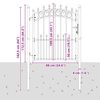 vidaXL Ograjna vrata Emmen s konicami jeklo 104x109,5 cm črna