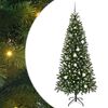 vidaXL Umestno božično drevo Zelena 210 cm PE in PVC