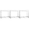 vidaXL Stojalo za pnevmatike 2-nadstropno 3 kosi srebrno 110x40x110 cm