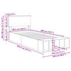 vidaXL Konstrukcija postelje Rjav hrast 100 x 200 cm Konstruiran les