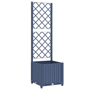 vidaXL Vrtno korito z re&scaron;etko modro-sivo 40x40x136 cm PP