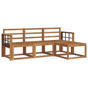 vidaXL Zunanja garnitura za sedenje 4 pcs Naravna