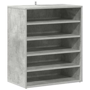 vidaXL Omarica za čevlje betonsko siva 60x35x70 cm iverna plo&scaron;ča