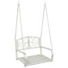vidaXL Gugalna klop Jeklo 71,5 x 59 x 55 cm Antik bela