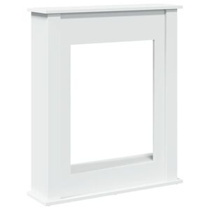 vidaXL Okvir za kamin bel 75x20x87,5 cm inženirski les