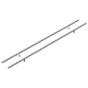 vidaXL Ročaj za omaro 2 kos srebrna 700 mm Nerjaveče jeklo