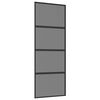 vidaXL Drsna vrata 76 x 205 cm Kaljeno steklo in aluminij