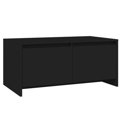 vidaXL Klubska mizica črna 90x50x41,5 cm iverna plošča