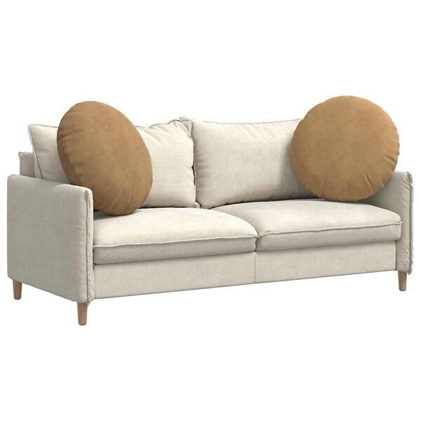 vidaXL Sedežne blazine 2 pcs Rjava &Oslash; 40 x 13 cm Žamet