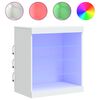 vidaXL Komoda z LED diodami bela 60,5x37x67 cm