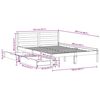 vidaXL Posteljni okvir brez vzmetnice bel 150x200 cm trdna borovina