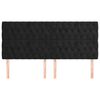 vidaXL Vzglavje postelje črno 180x7x118/128 cm žametno