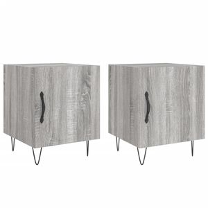 vidaXL Nočna omarica 2 kosa siva sonoma 40x40x50 cm inženirski les