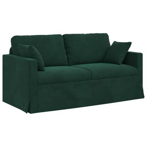 vidaXL Kavč Temno zelena 158 x 78 x 80 cm Žamet