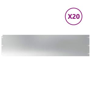 vidaXL Travnate obrobe 20 kosov 25x103 cm Pocinkano jeklo