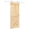vidaXL Drsna vrata 80 x 210 cm Masiven borov les (neobdelan)