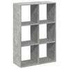 vidaXL Pregrada s knjižno omaro betonsko siva 69,5x29x103,5cm inž. les