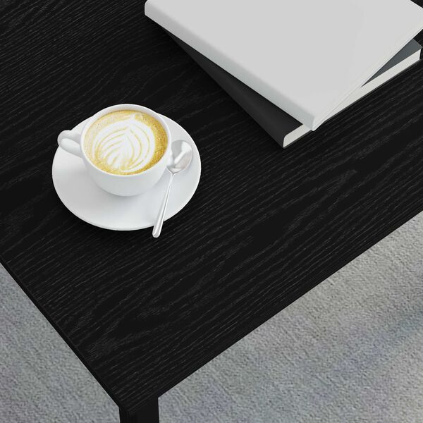 vidaXL Klubska miza Črna Orehovina 50 x 50 x 36 cm Konstruiran les