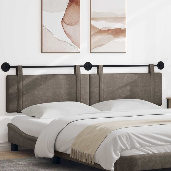 vidaXL Visoki naslon za glavo Siva 210 x 55 x 5 cm Antikni PU