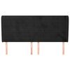 vidaXL Vzglavje z u&scaron;esi črno 163x23x118/128 cm žamet