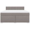vidaXL Box spring postelja z vzmetnico taupe 180x200 cm blago