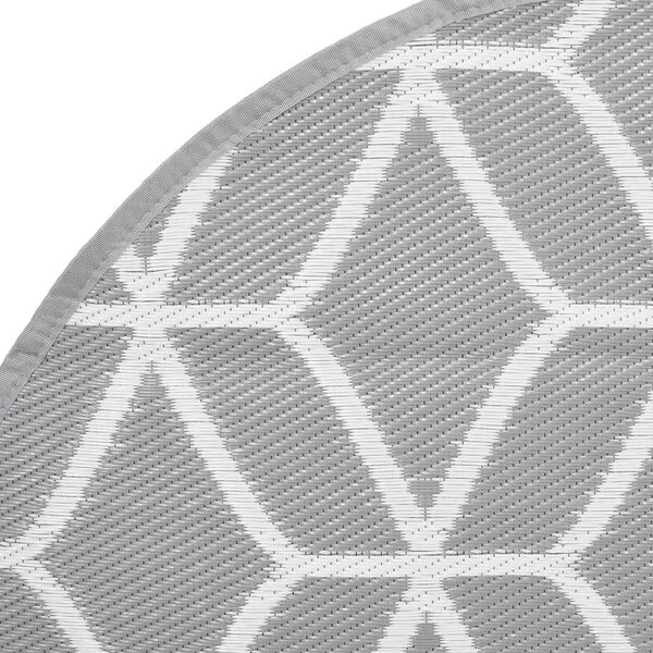 vidaXL Zunanja preproga ARAKIL siva Ø160 cm PP