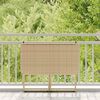 vidaXL Zložljiva vrtna miza Beige 90x51x75 cm Poly Rattan