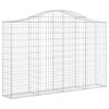 vidaXL Obokana gabonska ko&scaron;ara 200x30x120/140 cm pocinkano železo
