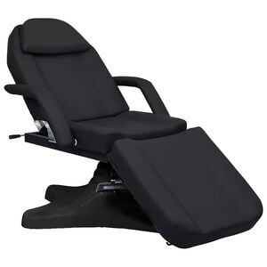 vidaXL Masažna miza črna 180x62x(86,5-118) cm
