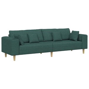 vidaXL Kavč Temno zelena 250 x 77 x 76 cm blago