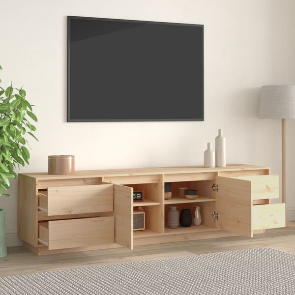 vidaXL TV omarica 176x37x47,5 cm trdna borovina
